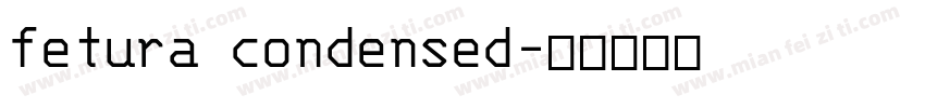 fetura condensed字体转换